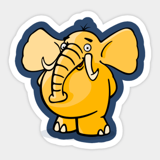 Yellow Elephant Sticker